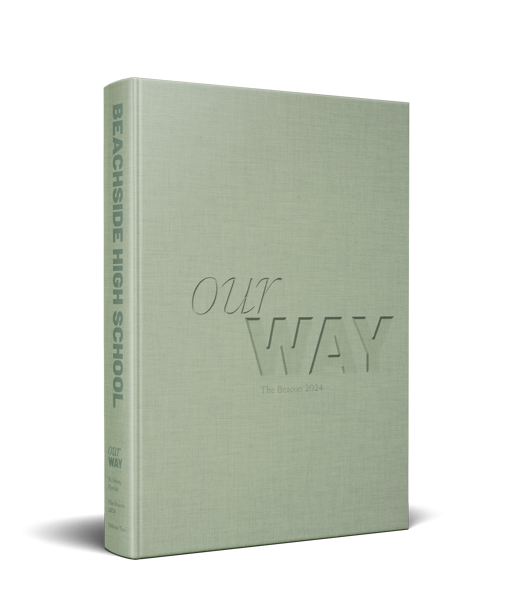 Beachside High School Yearbook Cover Mockup