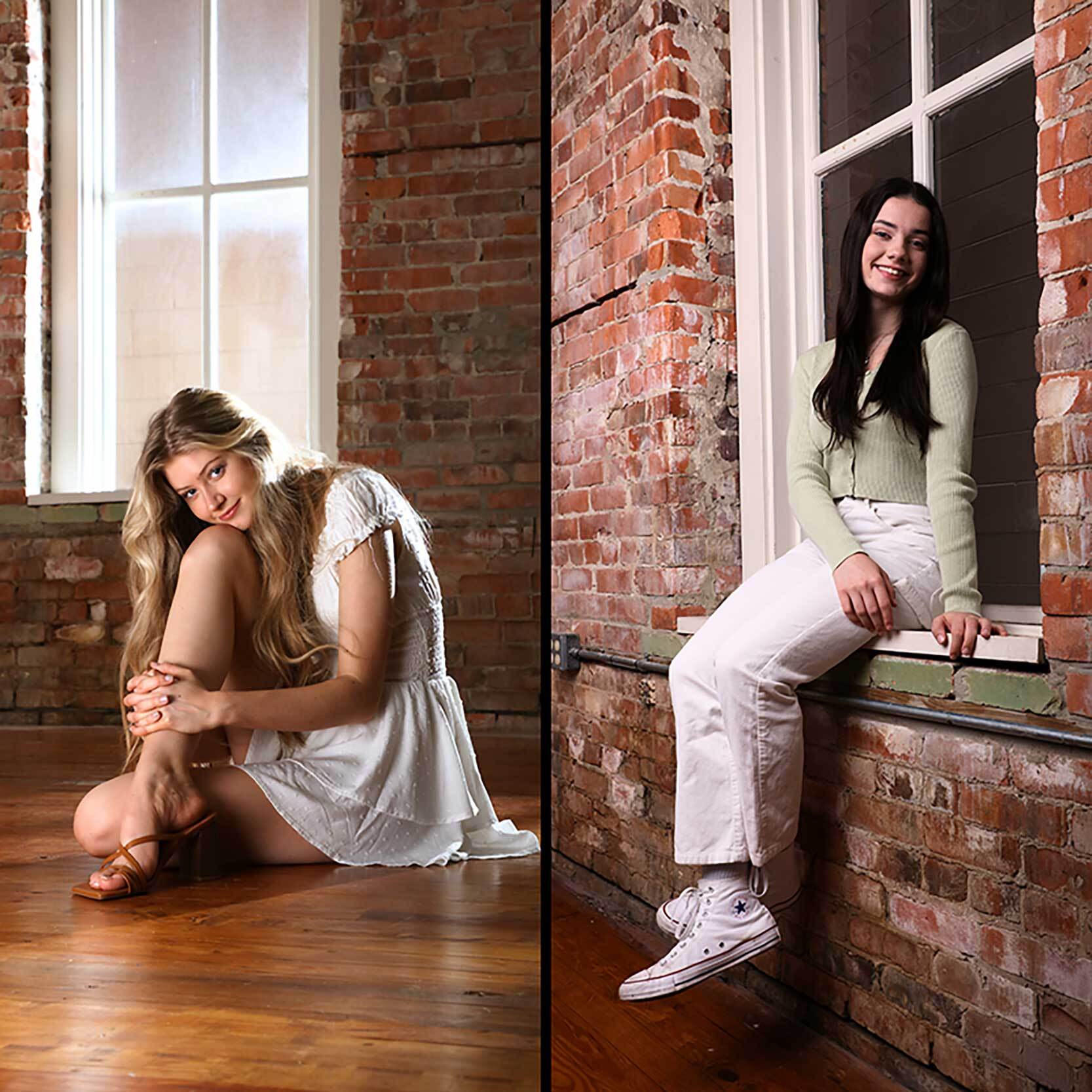 Photo Collage of the Downtown Brick Backdrop
