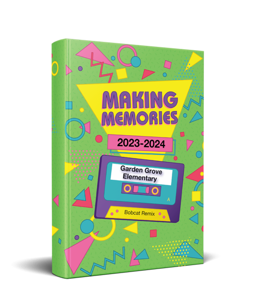 Garden Grove Elementary School Yearbook Cover Mockup