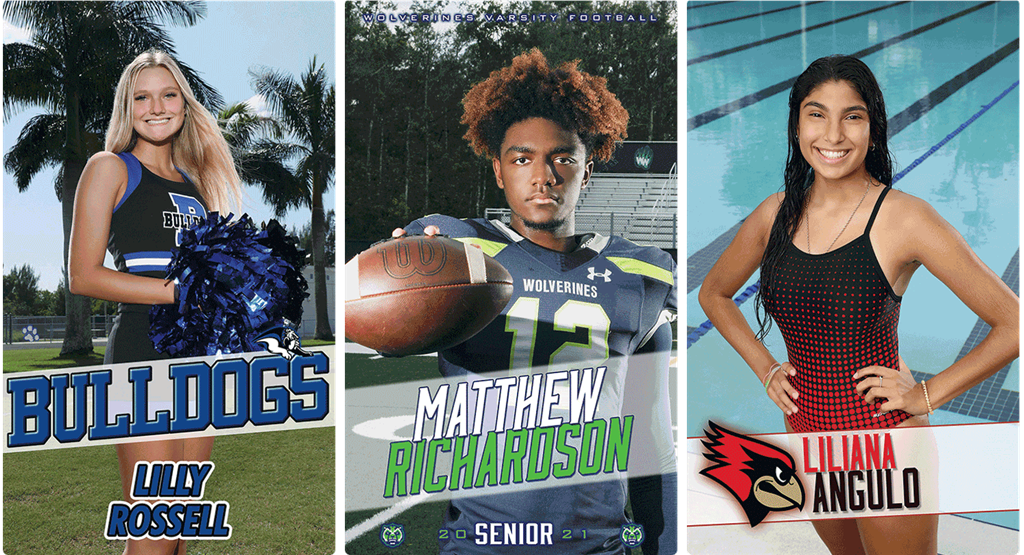 3 Senior Star Players displayed on school banners.